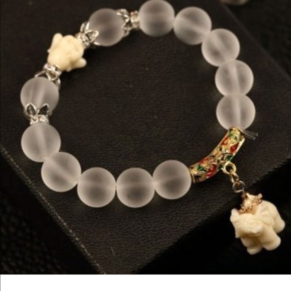 Crystal buddy elephant bracelet